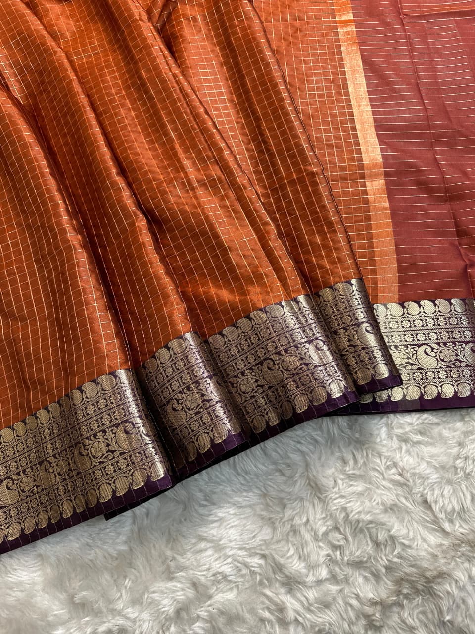Check design saree