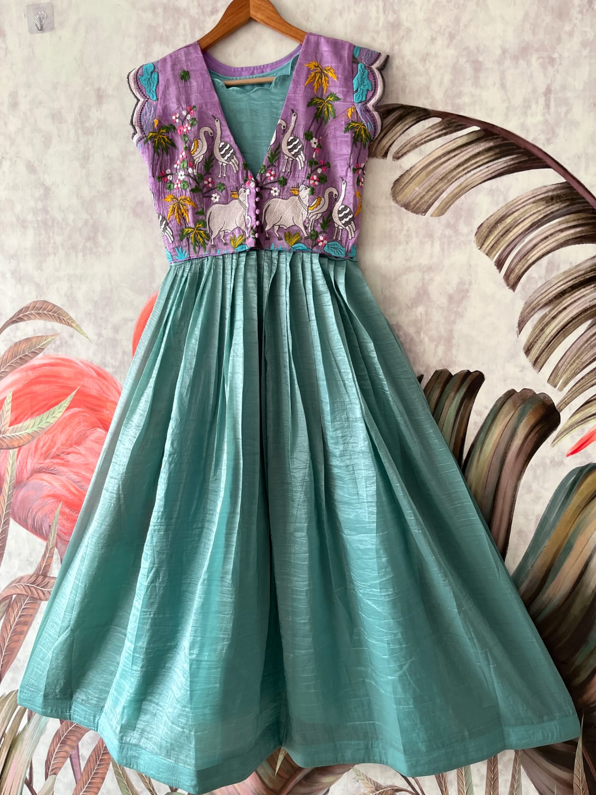 Pichwai Gown overcoat model