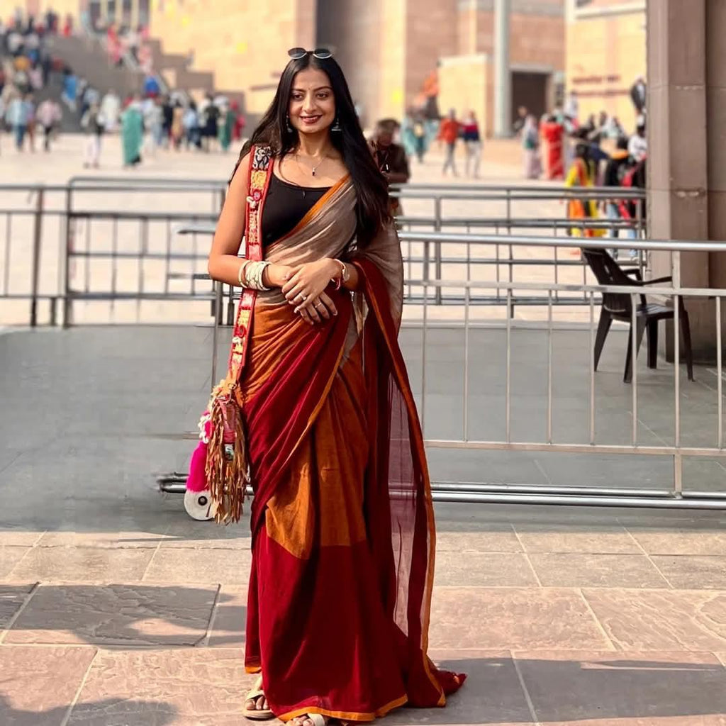 Mul cotton saree
