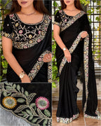 fandy satin saree