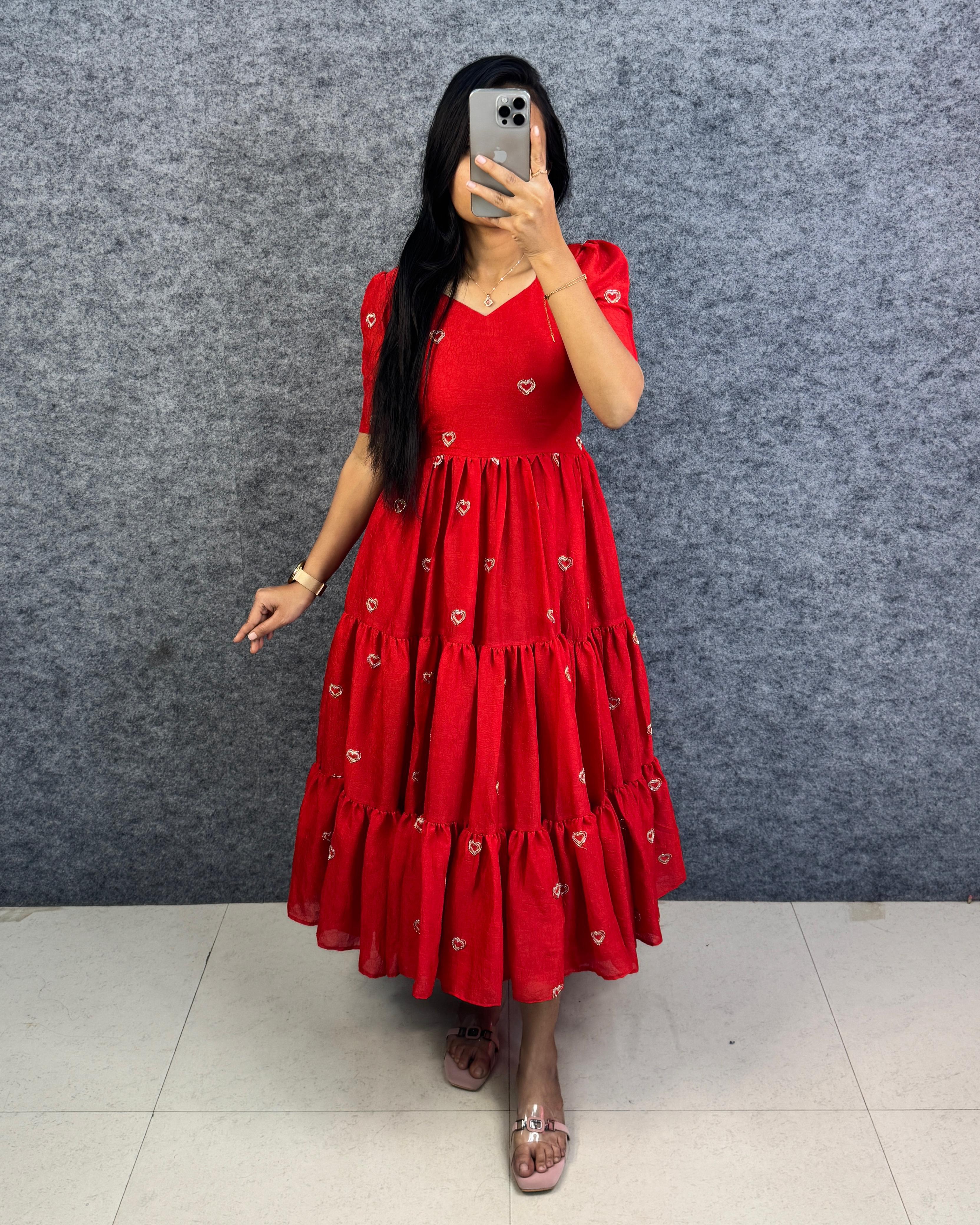 Heart midi gown