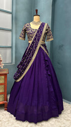 Vichitra silk lehanga HA120