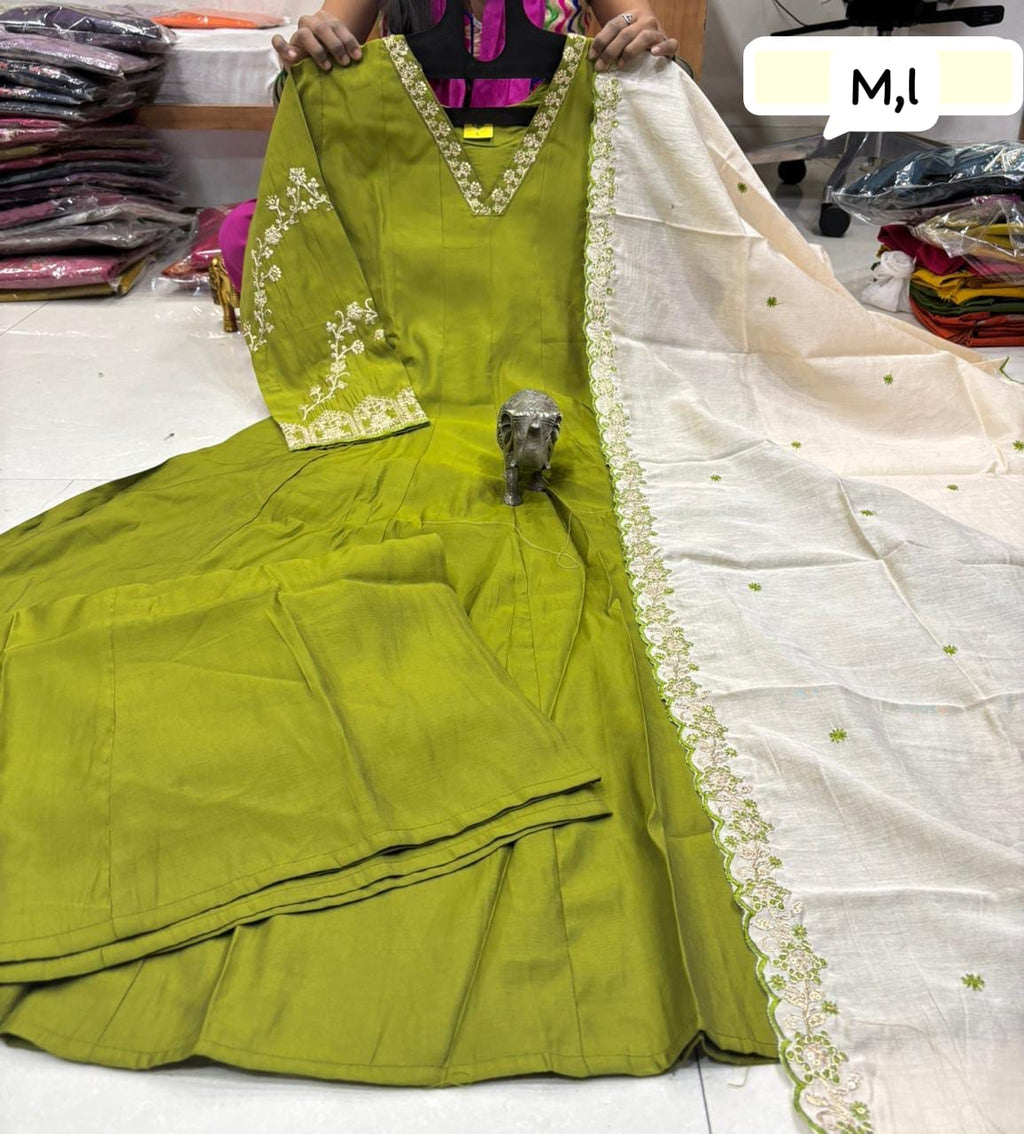 BEAUTIFUL HAND WORK ANARKALI KURTI