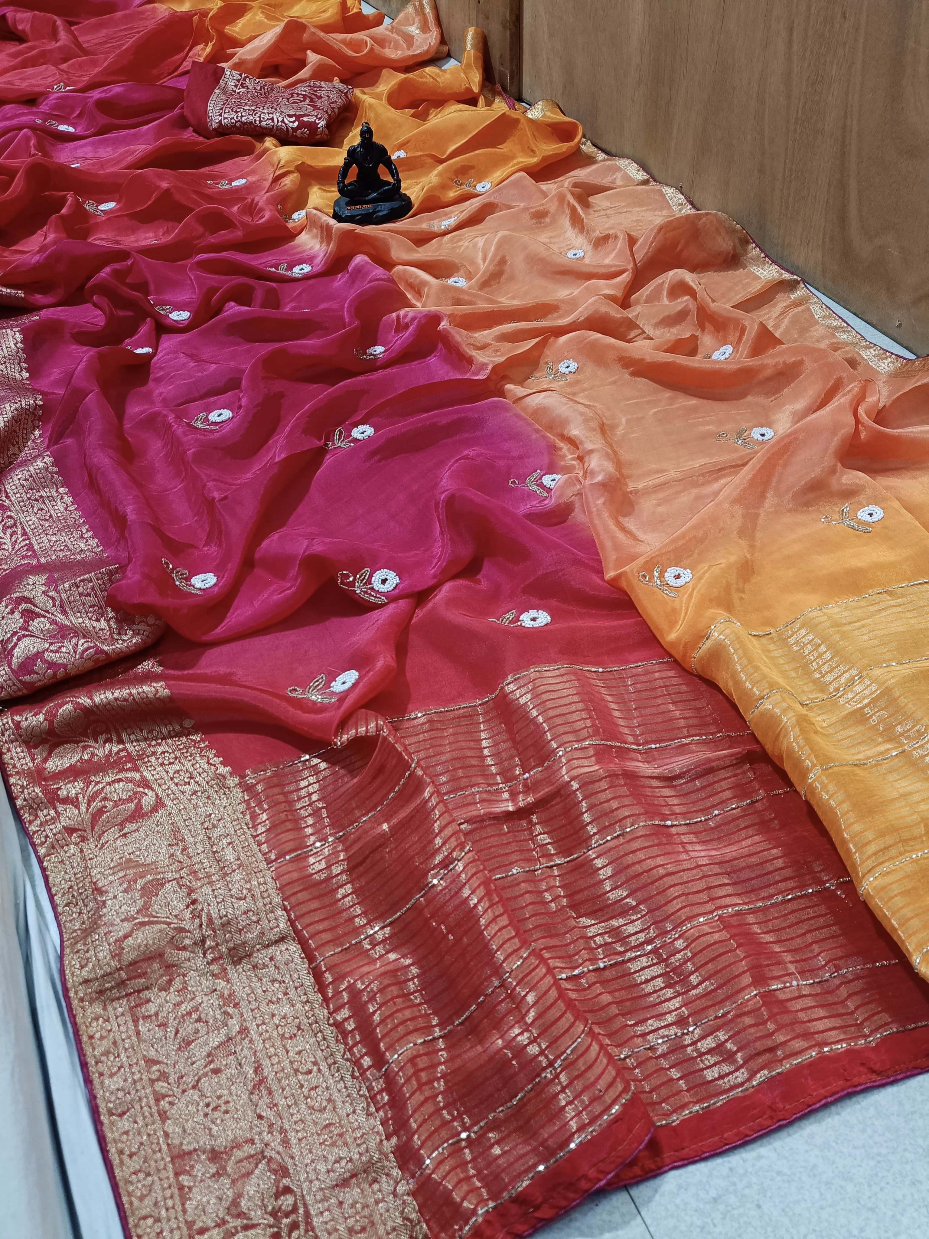 Russian chitpallu jari border sarees