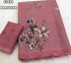 Floral digital print saree