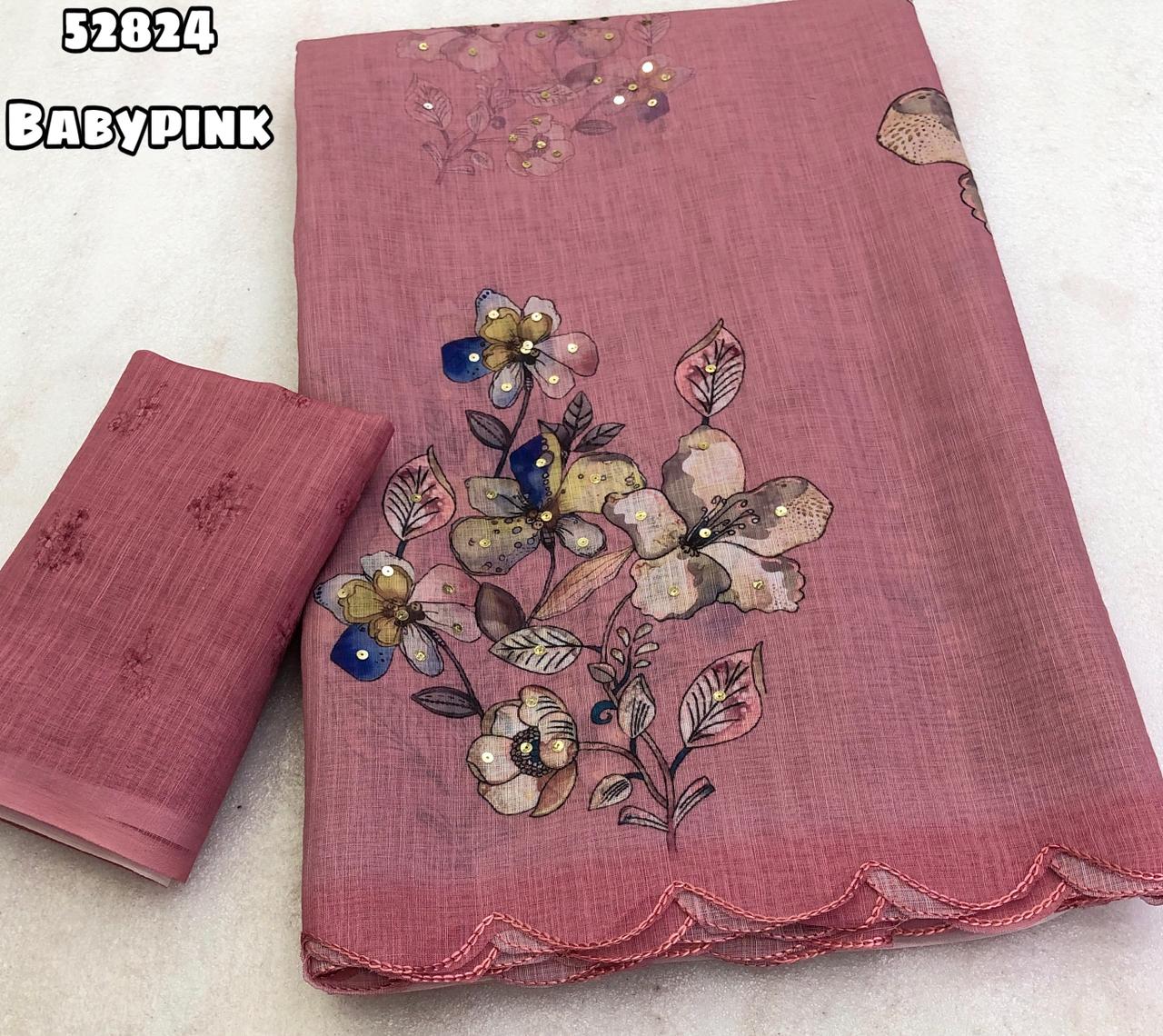 Floral digital print saree