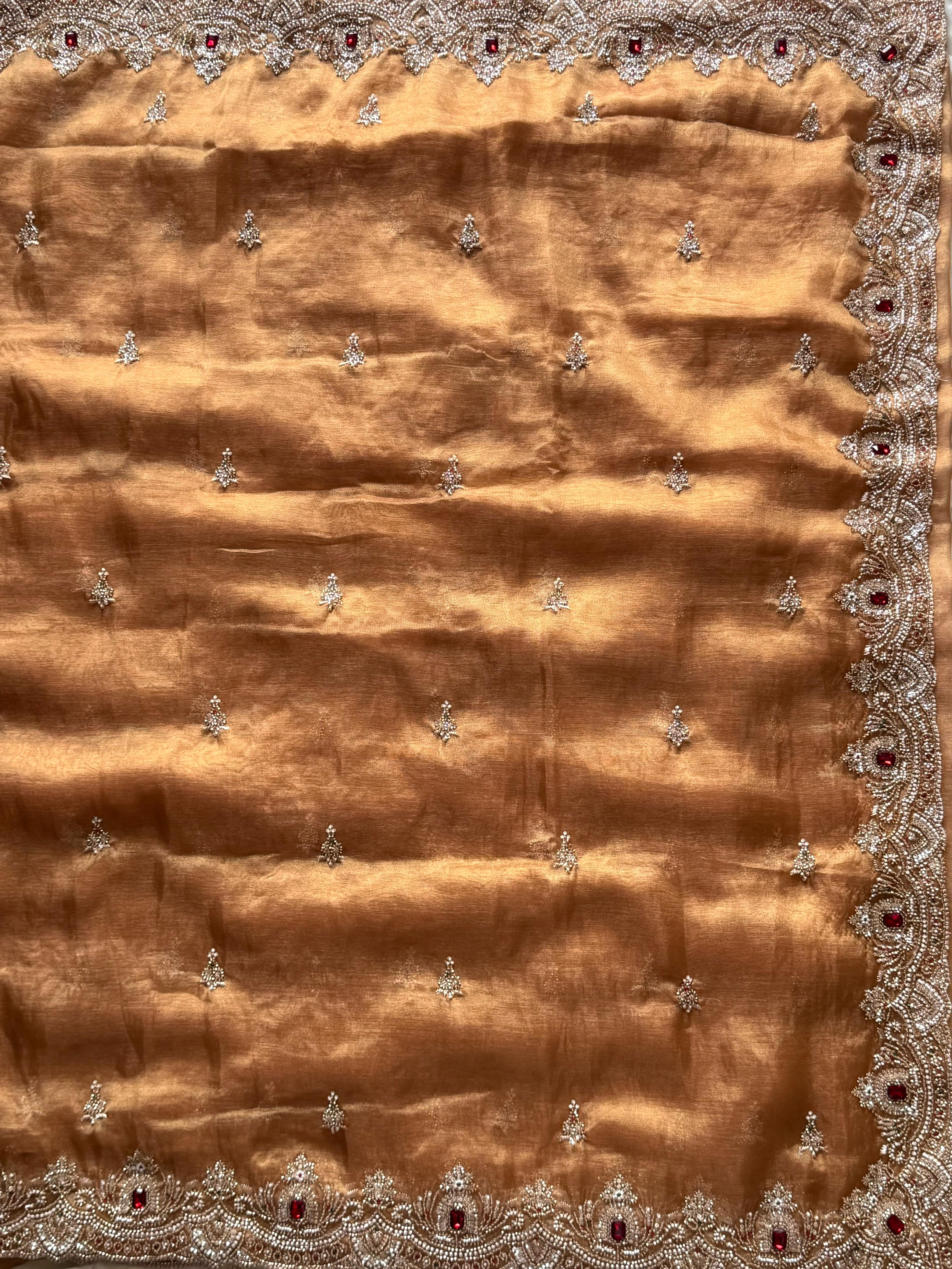 Cocktail handwork saree