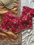 Cocktail handwork saree