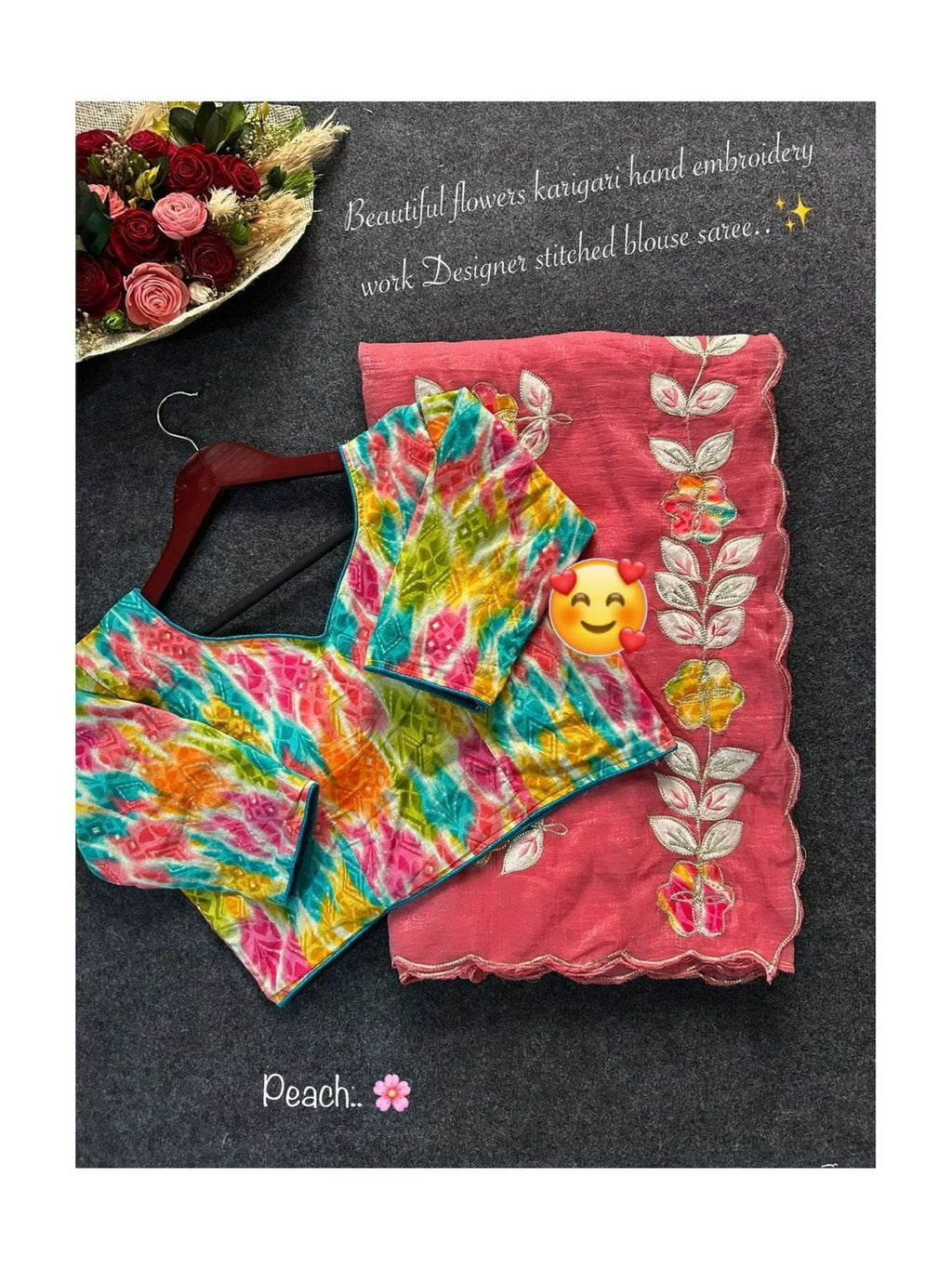 Crunchy crush saree