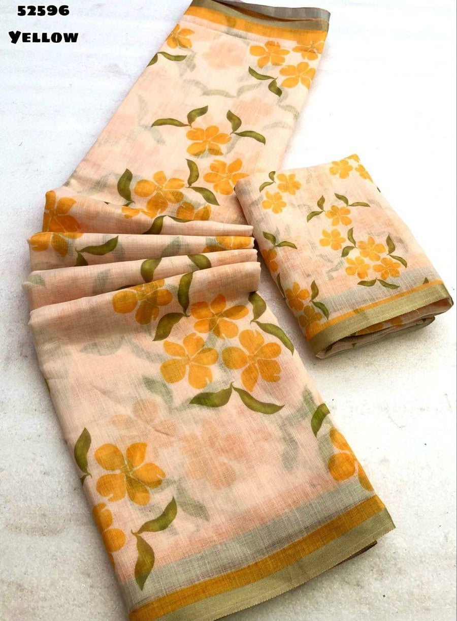 Lenin floral saree