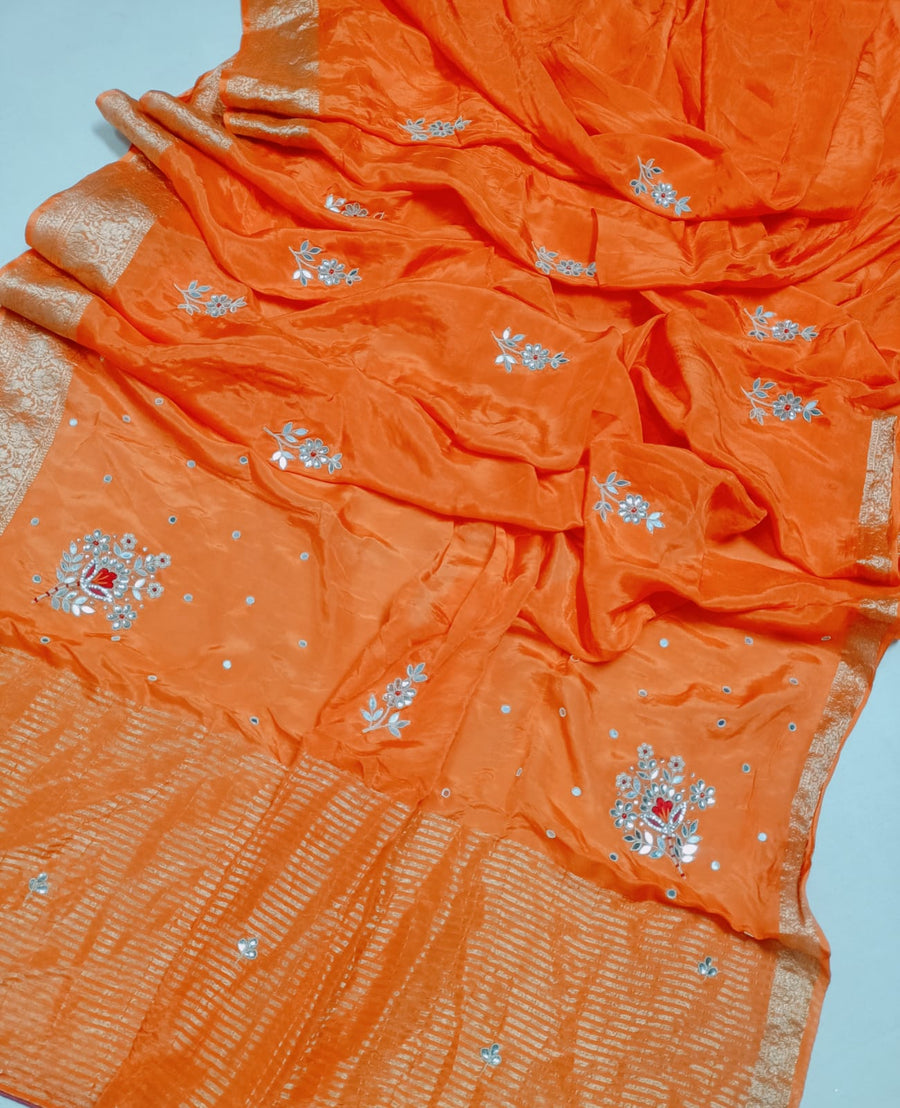 silk jari saree