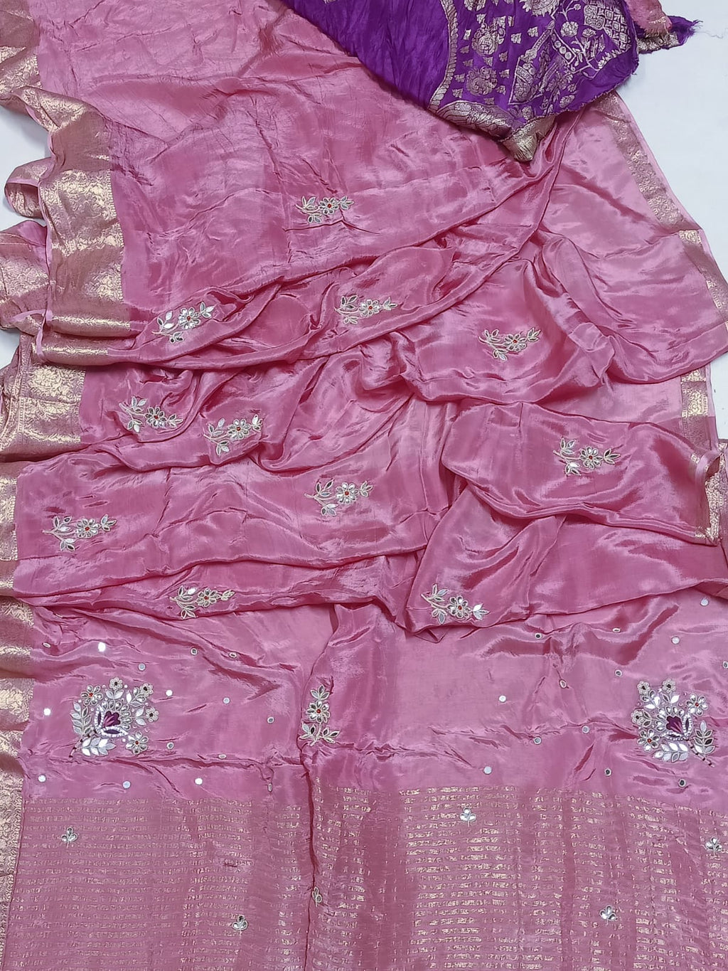 silk jari saree