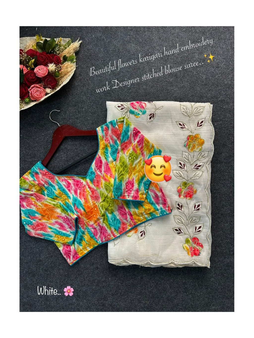 Crunchy crush saree