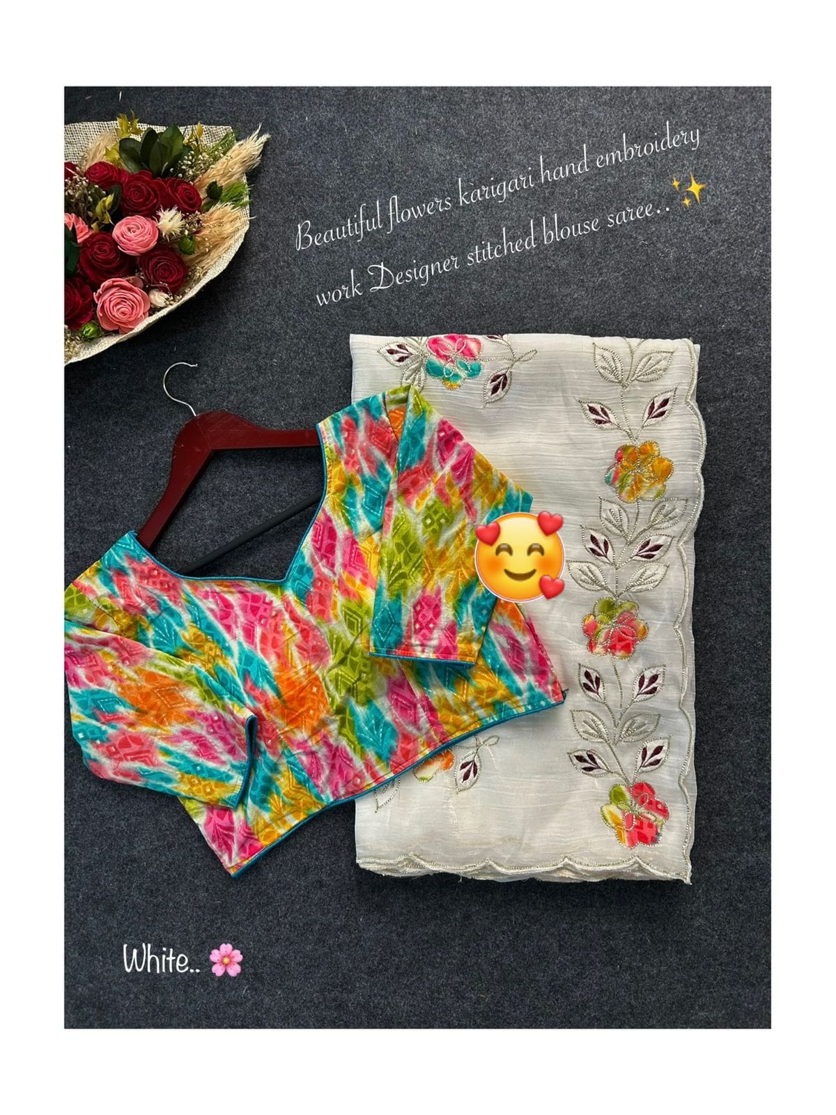 Crunchy crush saree