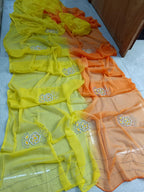 Half pure work saree