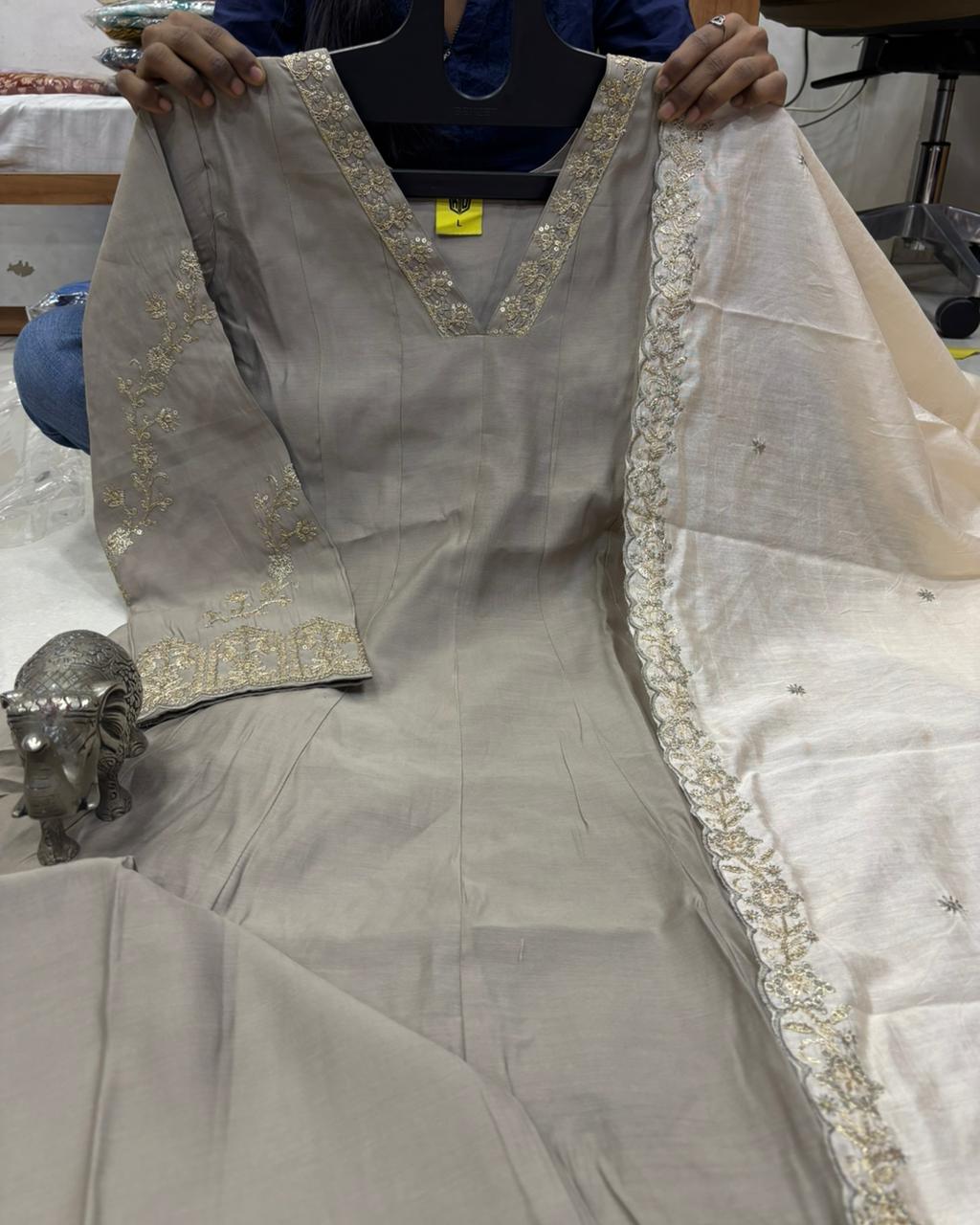 BEAUTIFUL HAND WORK ANARKALI KURTI