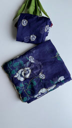 Tabby saree with complete hand work