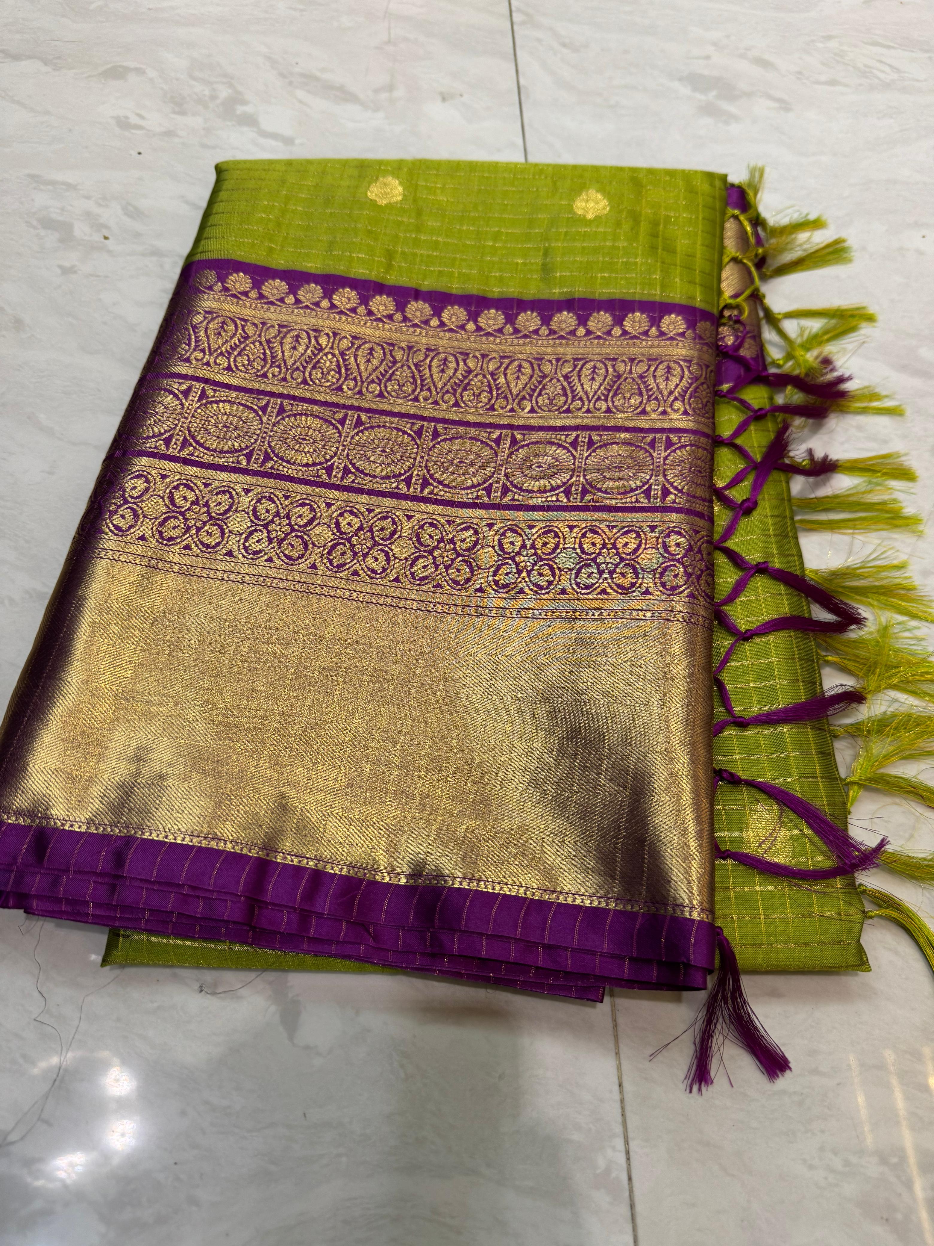 Banarasi soft tusser dupia pattu