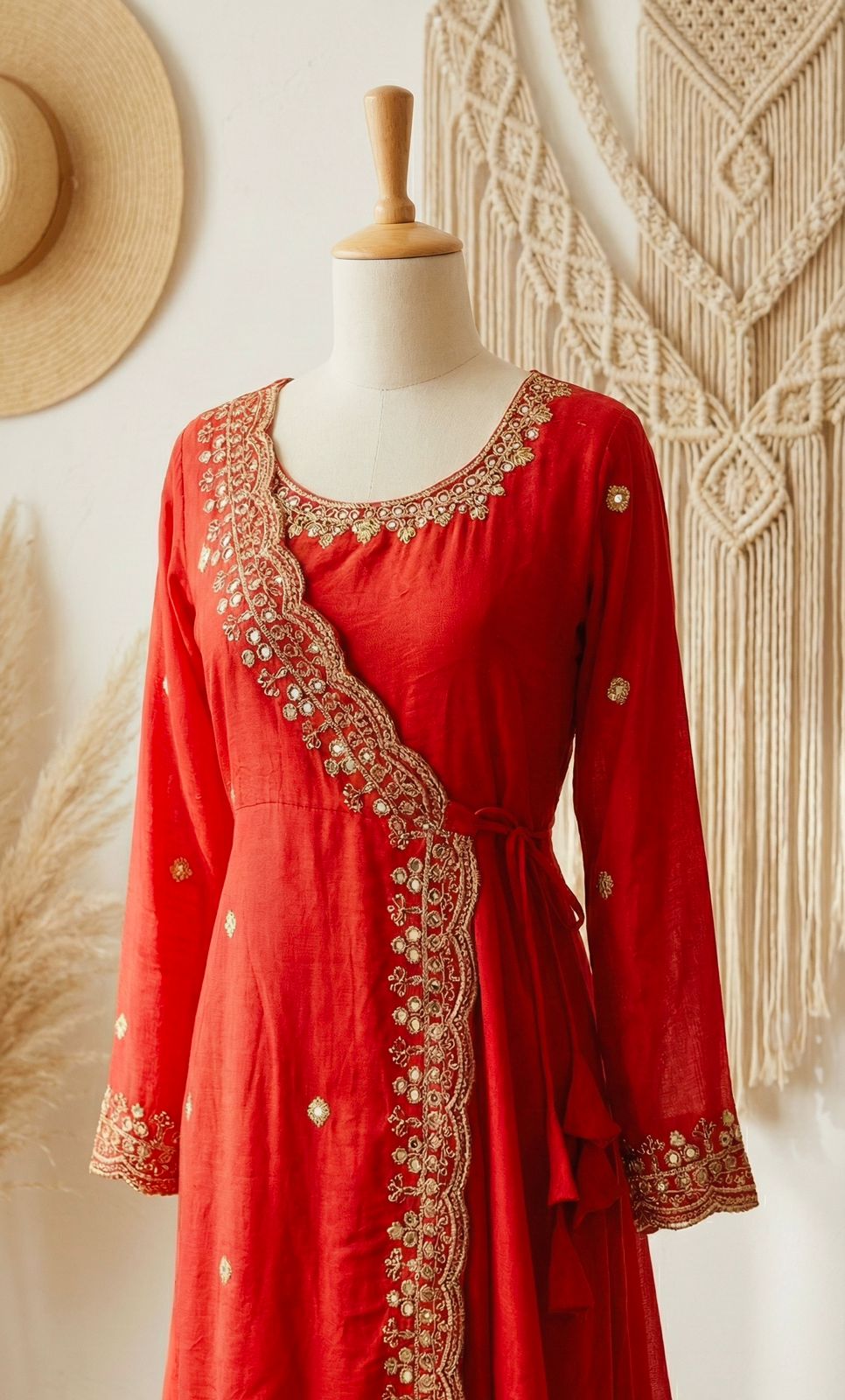 Vichitra Silk long frock
