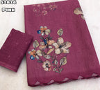 Floral digital print saree