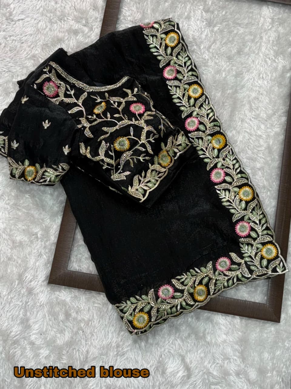fandy satin saree