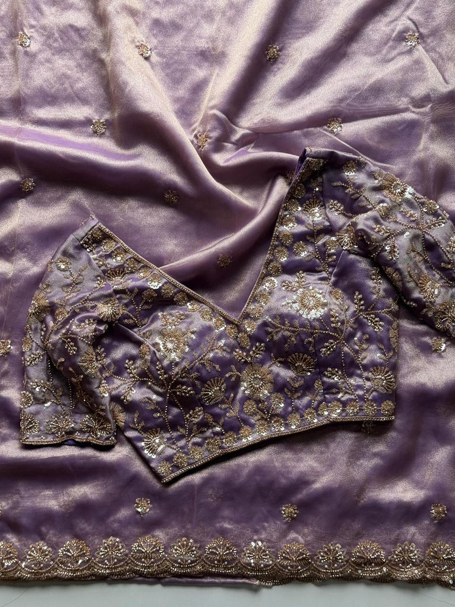 French lilac sareees