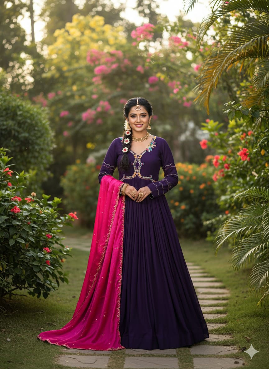 Anarkali with Dupatta