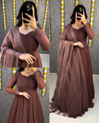 Gown with attractive dupata YODHA