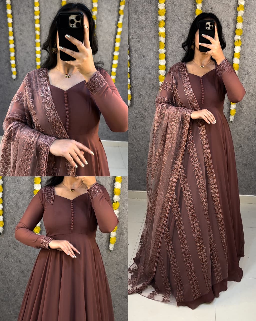 Gown with attractive dupata YODHA