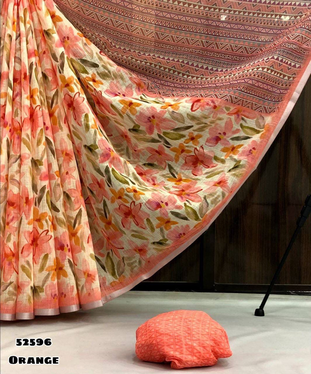 Lenin floral saree