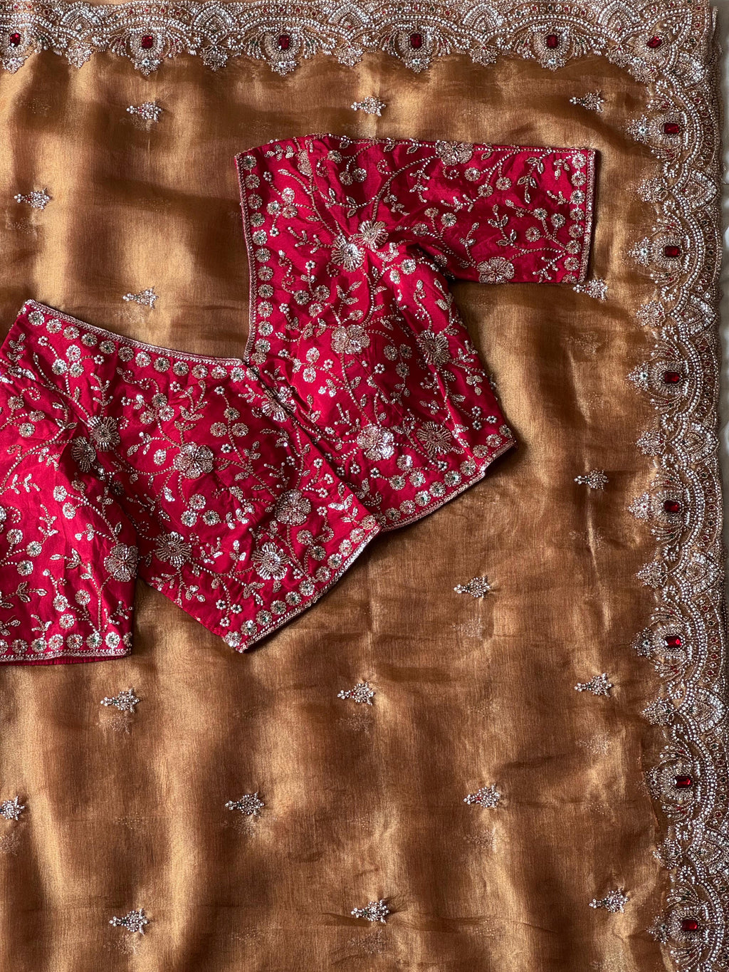 Cocktail handwork saree