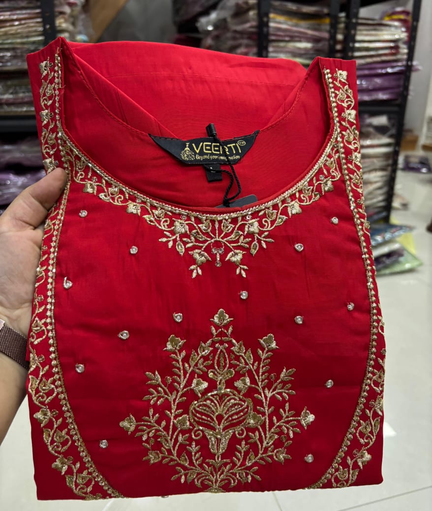 WORK KURTI PANT WITH HEAVY LEHRIYA PARTY WEAR DUPPATA SET