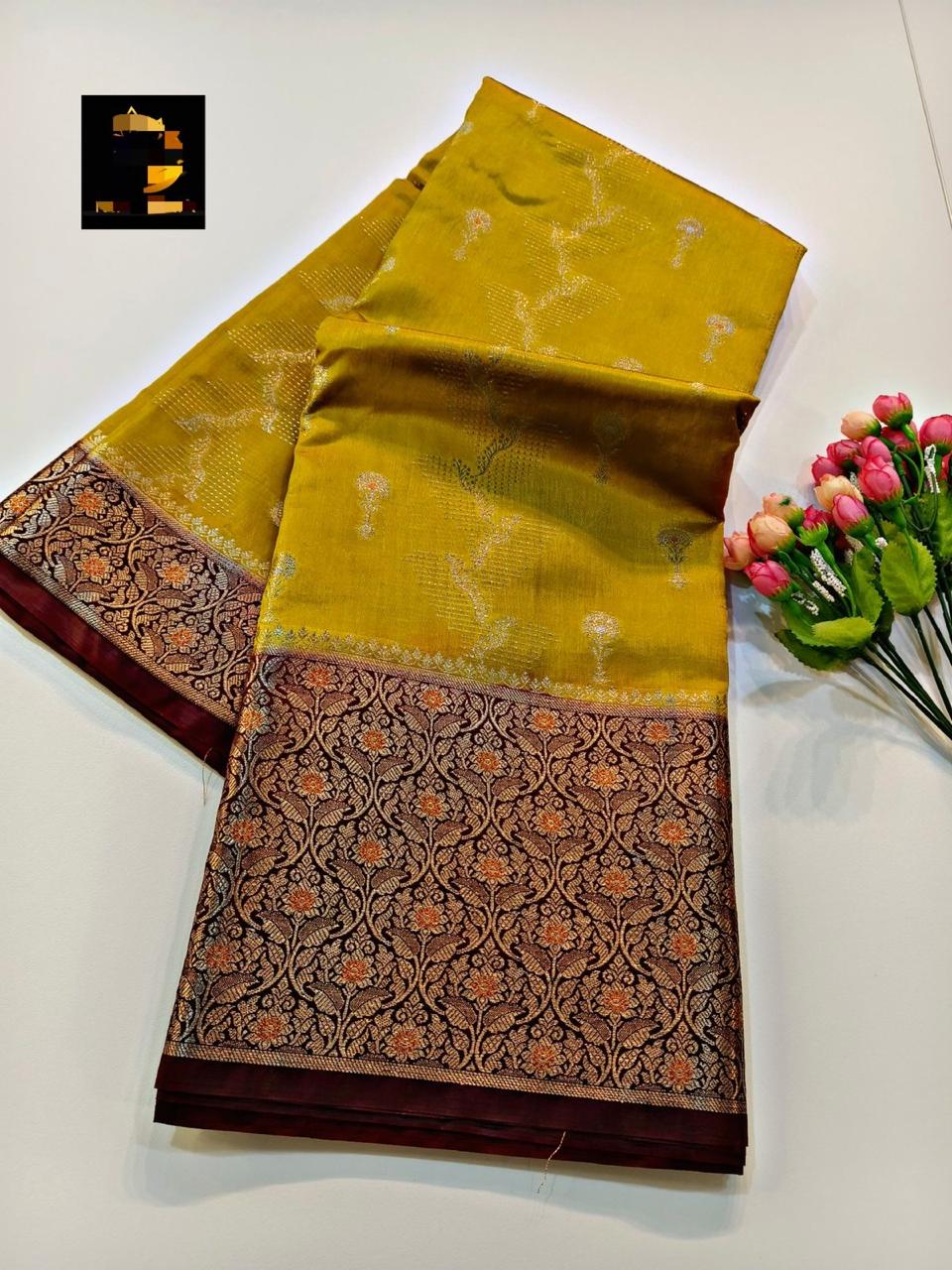 Chinya silk kanchi  Saree