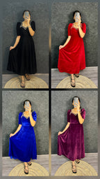 Velvet Designer Hand work Gown