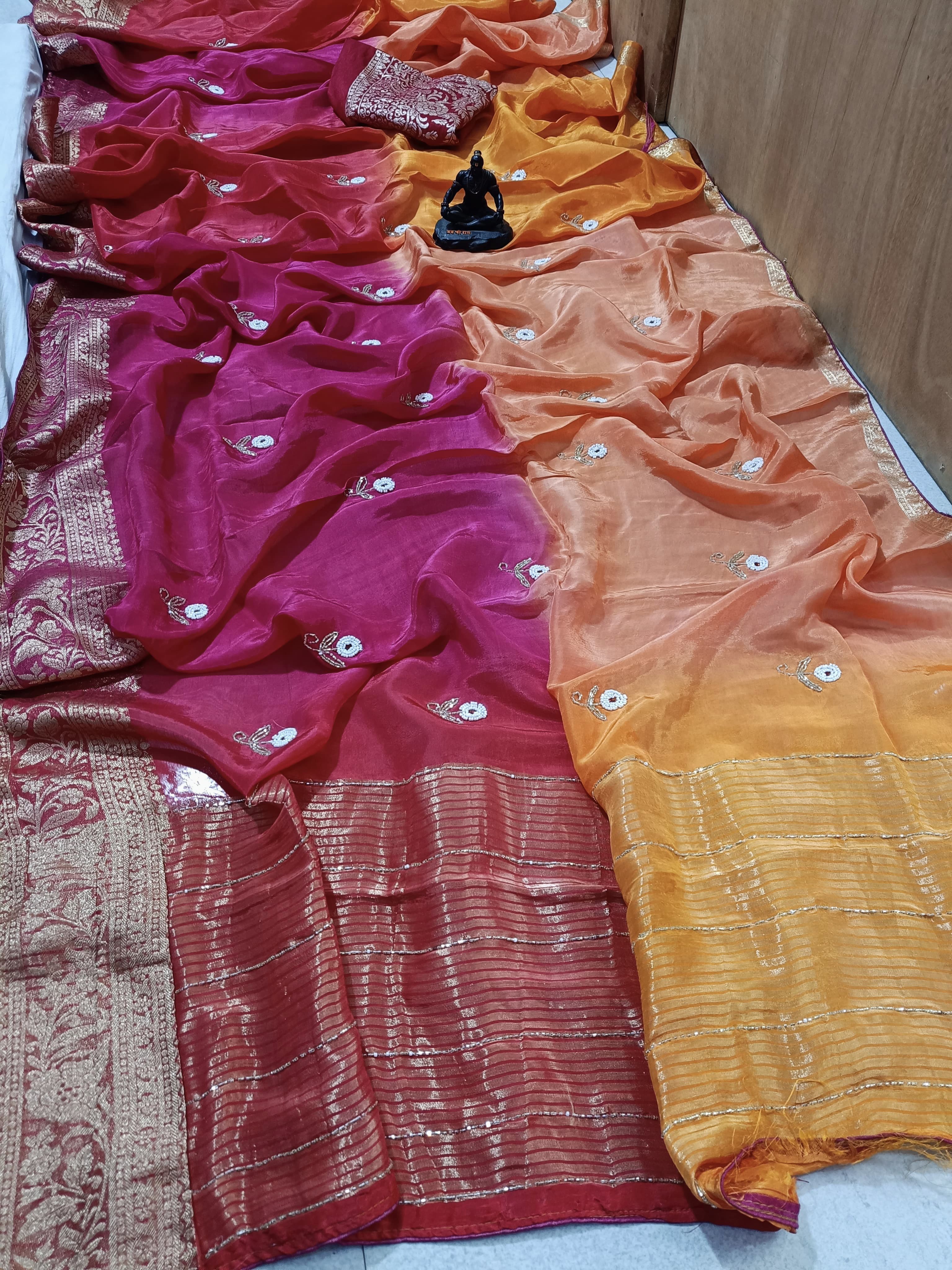 Russian chitpallu jari border sarees