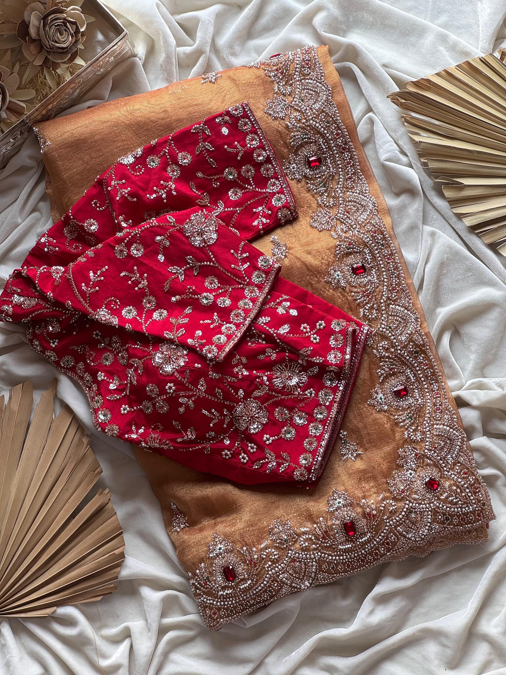Cocktail handwork saree