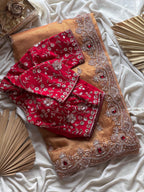 Cocktail handwork saree