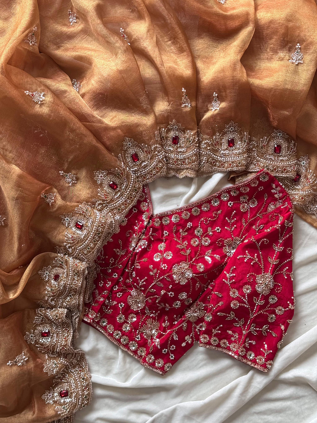 Cocktail handwork saree