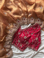 Cocktail handwork saree
