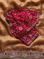 Cocktail handwork saree