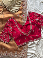 Cocktail handwork saree