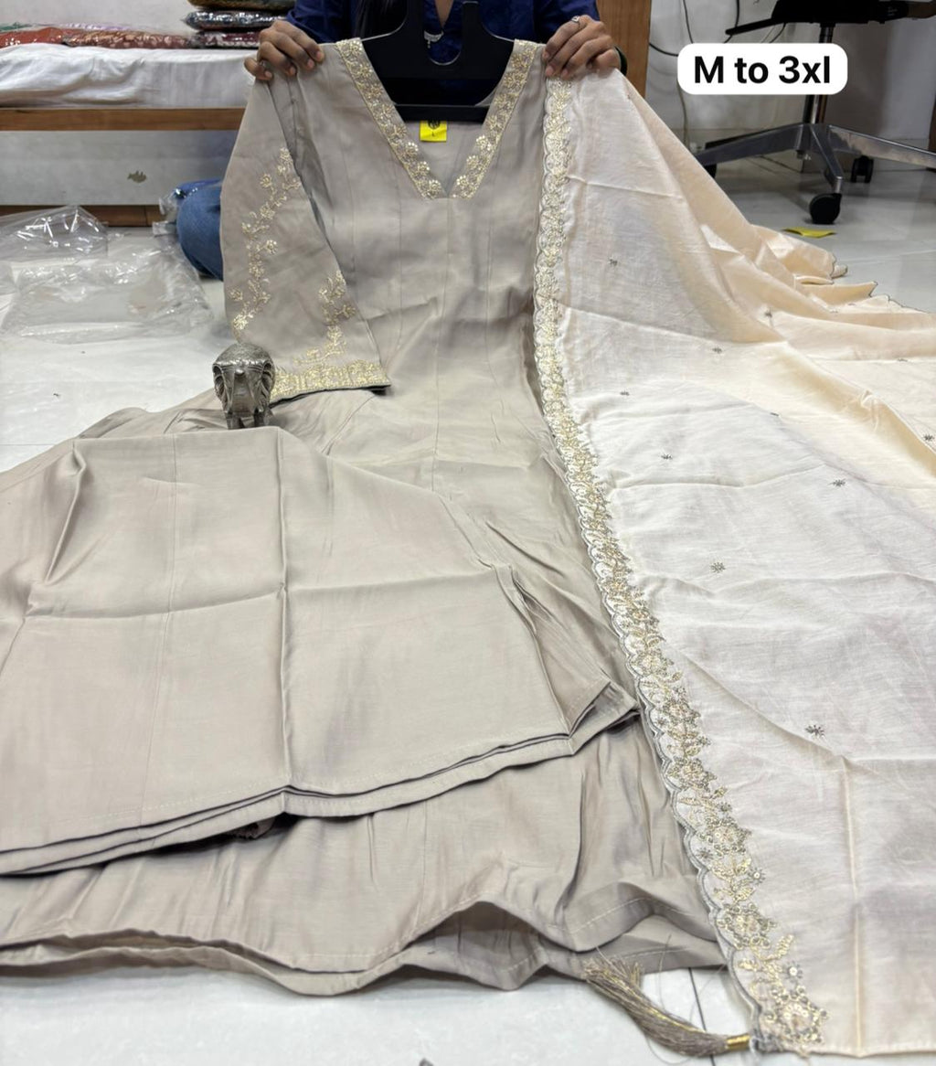 BEAUTIFUL HAND WORK ANARKALI KURTI