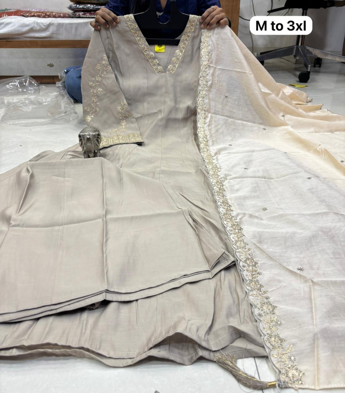 BEAUTIFUL HAND WORK ANARKALI KURTI