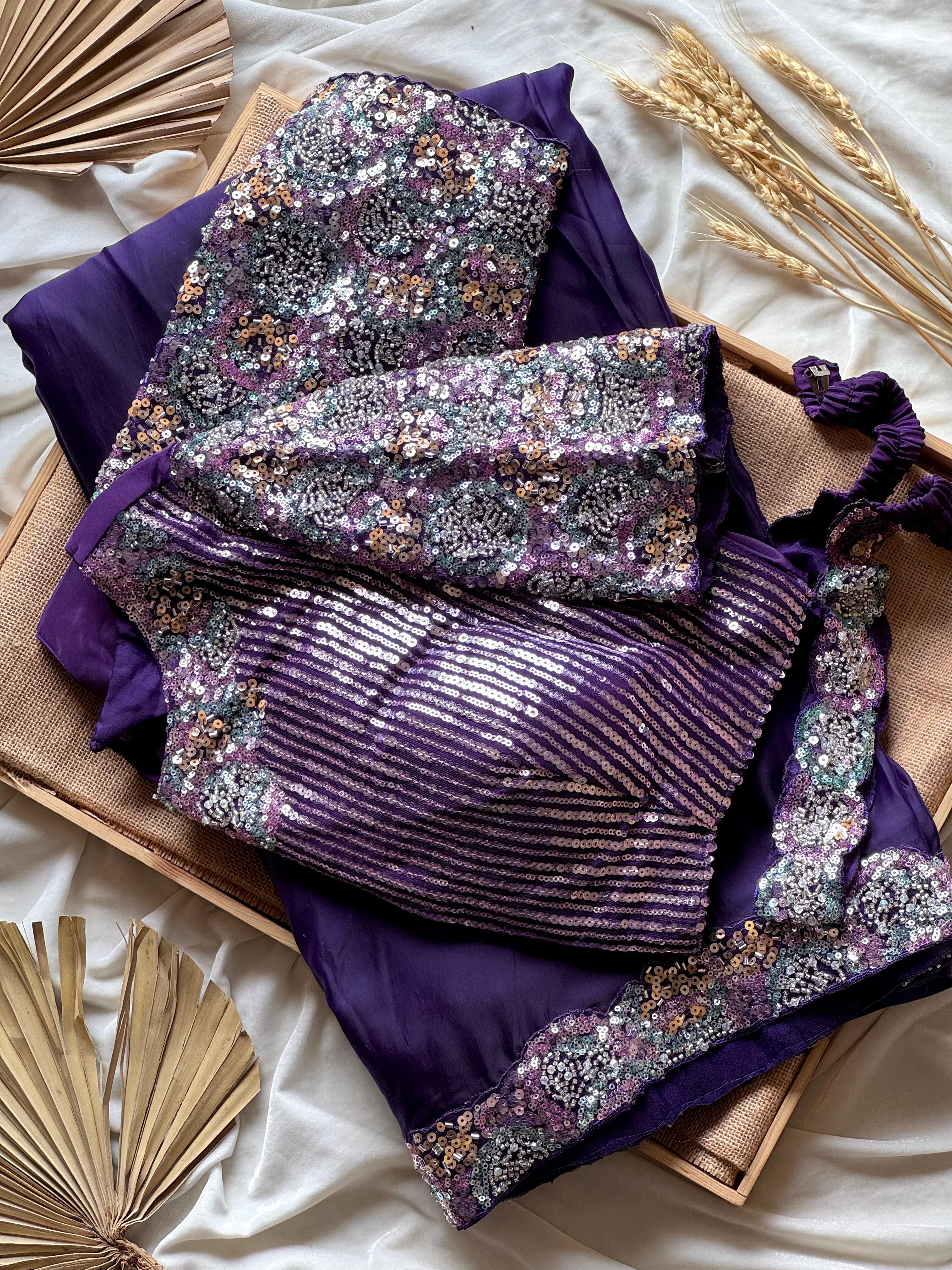 Ultra Violet 1 minute saree