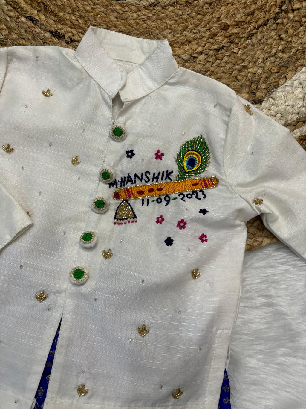 Maggam work dhoti set MG100
