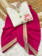 Lotus kurta with dhoti
