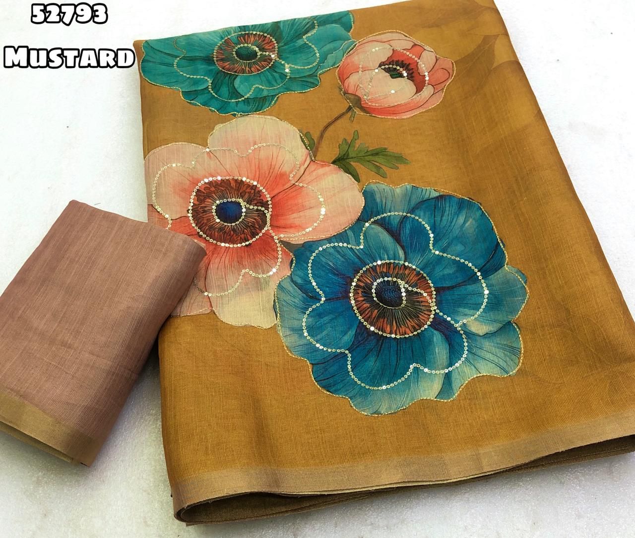 Erode tissue silk floral digital print saree