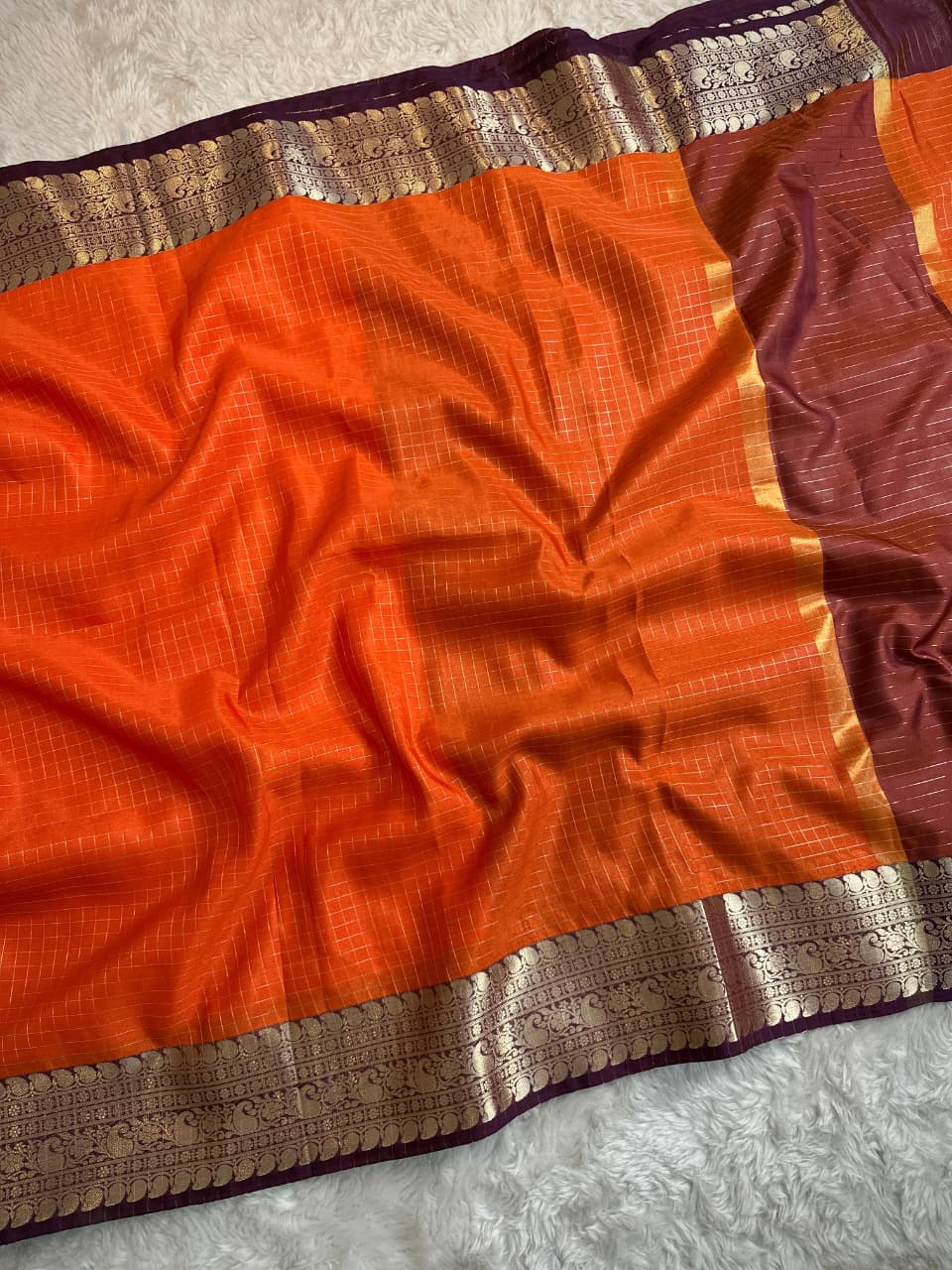 Check design saree