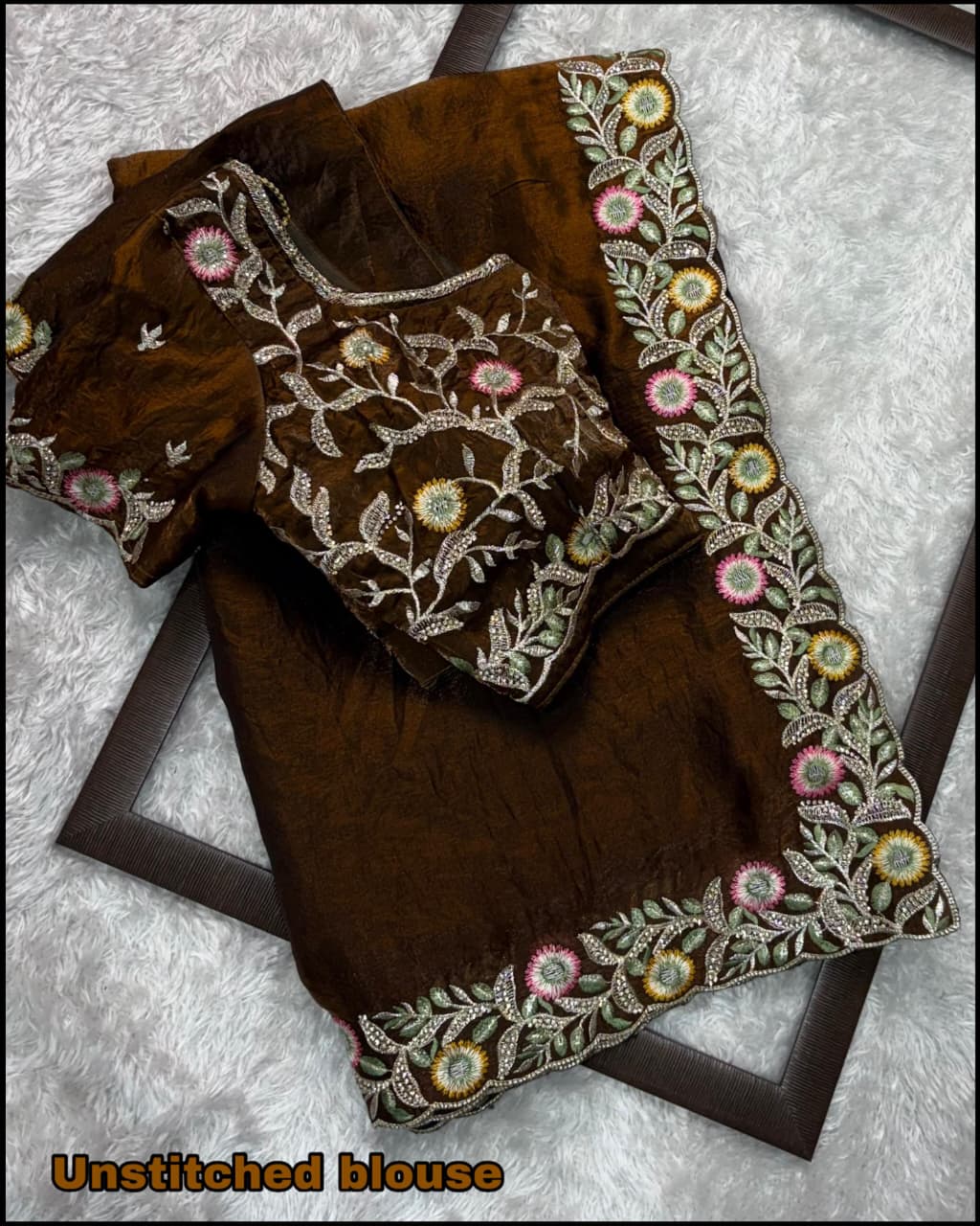 fandy satin saree