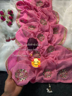 Designer pure chex pattern stain sacatt Saree